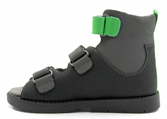 Сандалии ортопедические  с открытым носом цв.черный 2208-Х-007 ДЦП фото 2