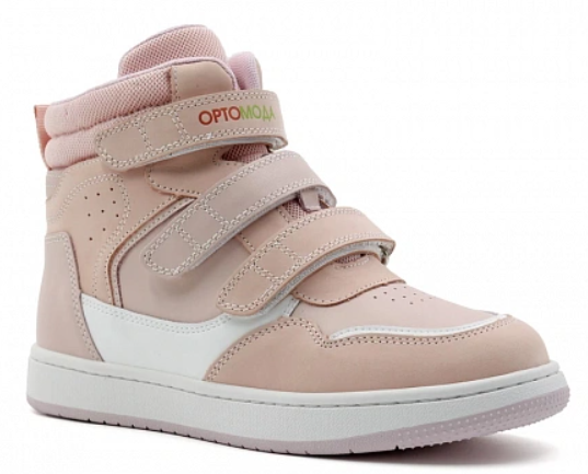 Ботинки ортопедические детские демисезонные Ортомода 42026-Х-603 бежевые с высоким берцем фото 1