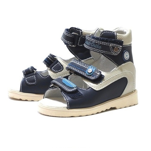 Сандалии ортопедические син/беж 13-118 фото 1