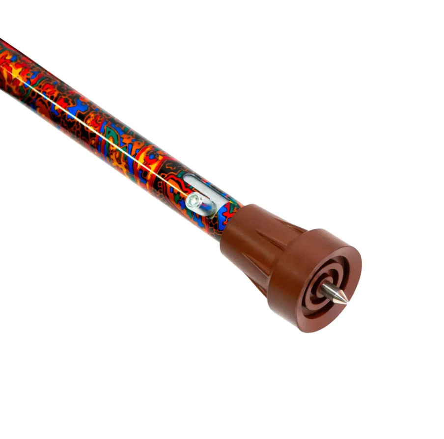 Трость телескопическая с пластмассовой ручкой ТР1(ПР) с УПС, цвет Майская ночь фото 8