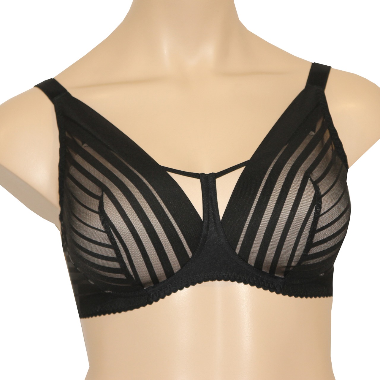 Бюстгальтер после мастэктомии Черное на пионе ЛФ0947 Д08 фото 1